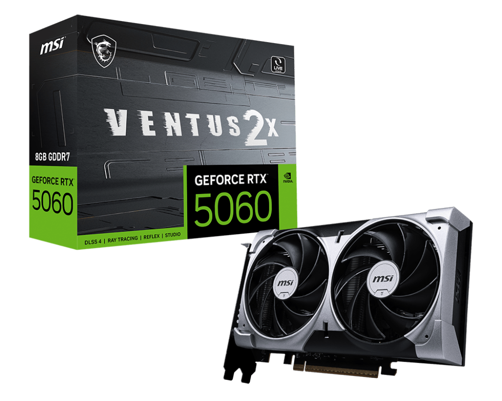 Видеокарта MSI GeForce RTX 5060 8G VENTUS 2X