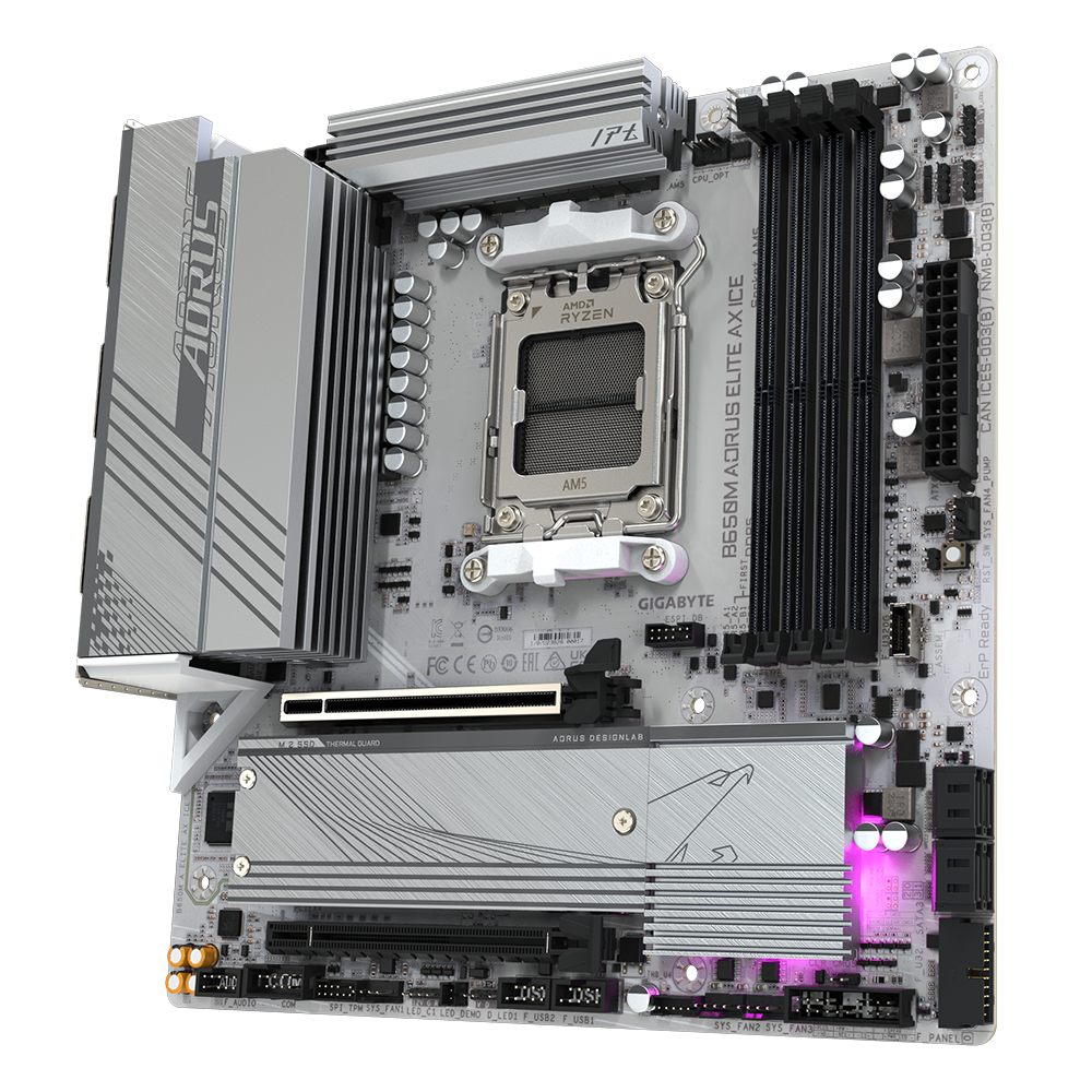 Материнская плата GIGABYTE B650M A ELITE AX ICE